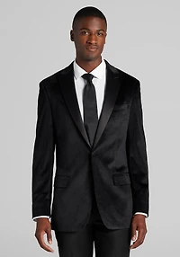 Men's Jos. A. Bank Tailored Fit Comfort Stretch Velvet Dinner Jacket at Jos. A. Bank, Black