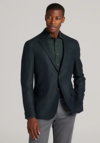 Men's Reserve Collection Tailored Fit Herringbone Cashmere Blend Sportcoat at Jos. A. Bank, Green