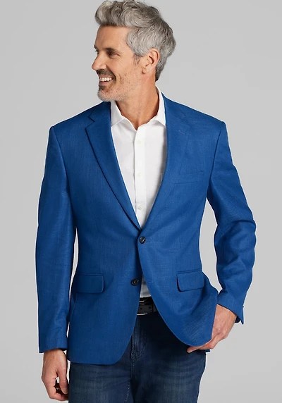 Men's Jos. A. Bank Traditional Fit Textured Comfort Stretch Sportcoat at Jos. A. Bank, Blue/Navy