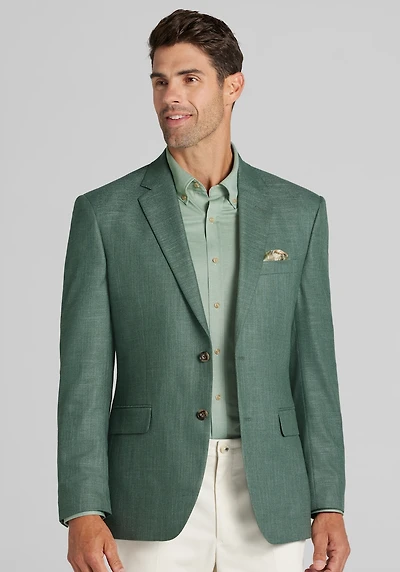 Men's Jos. A. Bank Traditional Fit Textured Comfort Stretch Sportcoat at Jos. A. Bank, Light Green
