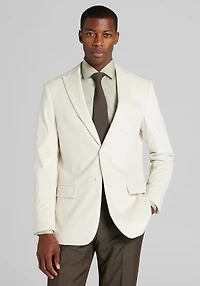 Men's Jos. A. Bank Tailored Fit Comfort Stretch Velvet Dinner Jacket at Jos. A. Bank, Cream/Ivory/White