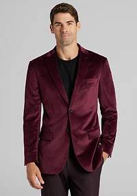 Men's Jos. A. Bank Tailored Fit Comfort Stretch Velvet Dinner Jacket at Jos. A. Bank, Burgundy