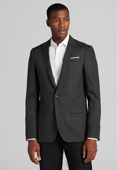Men's Jos. A. Bank Skinny Fit Polka Dot Dinner Jacket at Jos. A. Bank, Black
