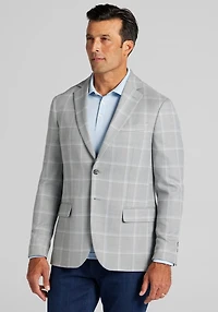 Men's Jos. A. Bank Comfort Stretch Tailored Fit Windowpane Sportcoat at Jos. A. Bank, Blue/Green/Sage