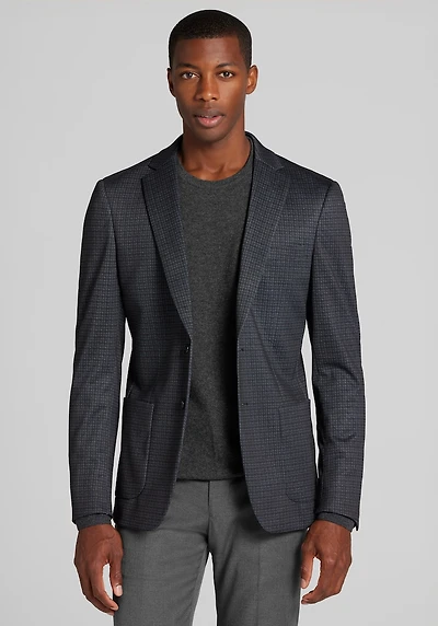 Men's Jos. A. Bank Comfort Stretch Slim Fit Check Knit Sportcoat at Jos. A. Bank, Grey
