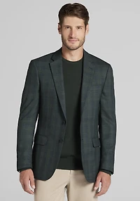 Men's Traveler® COOLMOTION Slim Fit Plaid Sportcoat at Jos. A. Bank, Green