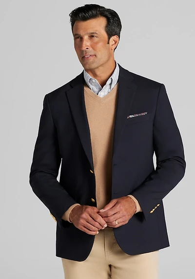 Men's Jos. A. Bank Comfort Stretch Tailored Fit Blazer at Jos. A. Bank, Blue/Navy