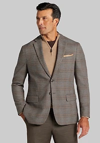 Men's Jos. A. Bank Comfort Stretch Tailored Fit Plaid Sportcoat at Jos. A. Bank, Brown