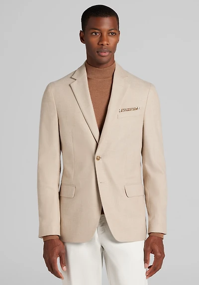Men's Jos. A. Bank Comfort Stretch Tailored Fit Herringbone Sportcoat at Jos. A. Bank, Tan