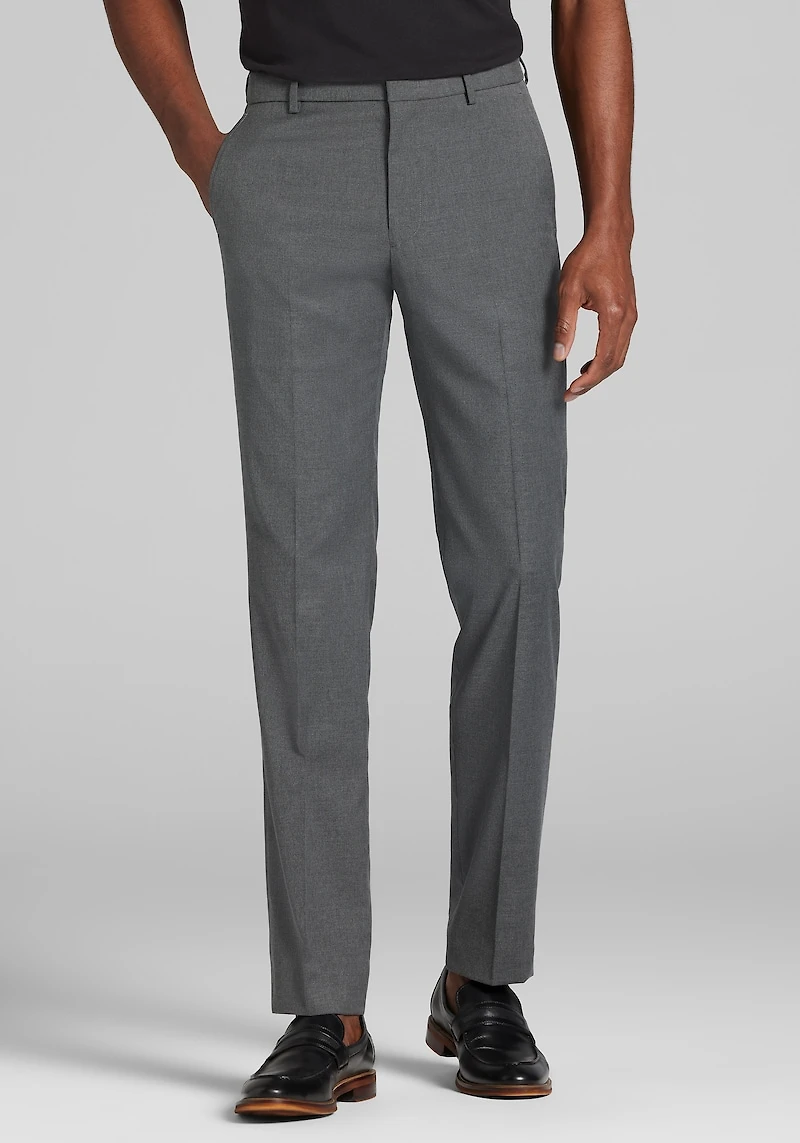 Men's Comfort Stretch Dress Pants - Slim Fit at Jos. A. Bank, Grey