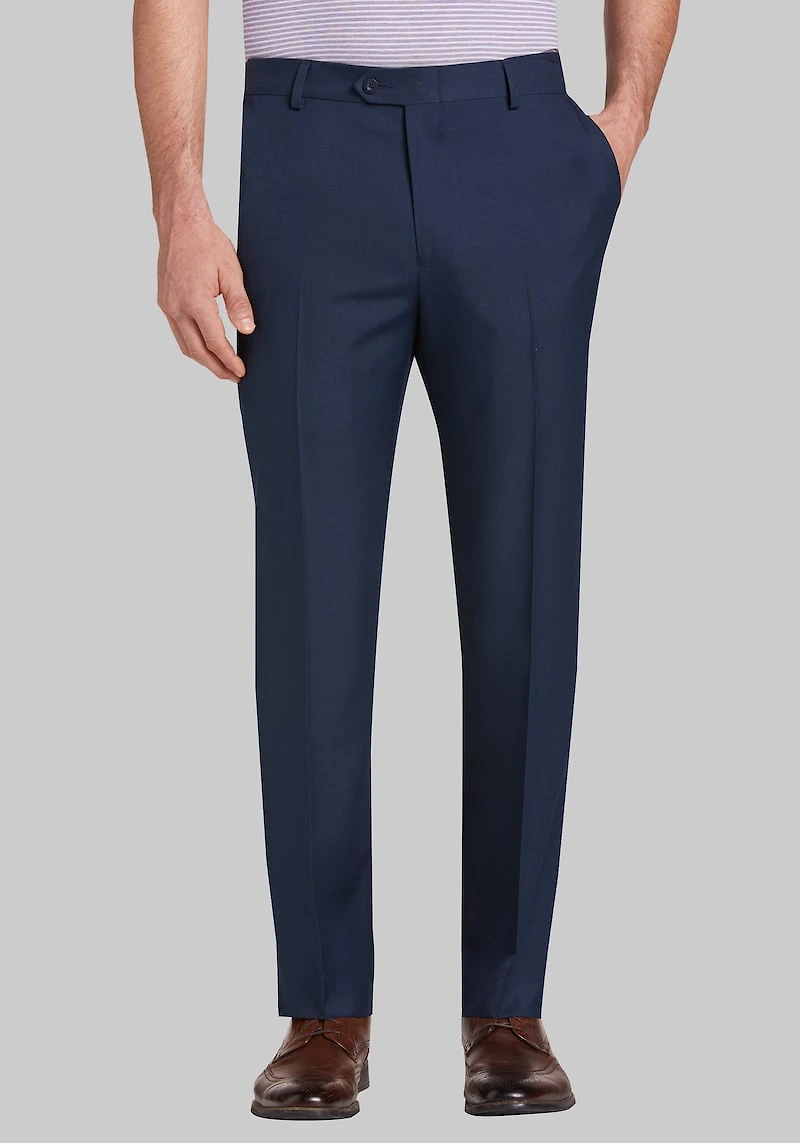 Men's Traveler Performance Extended Waistband Refined Chinos at Jos. A. Bank, Blue/Navy