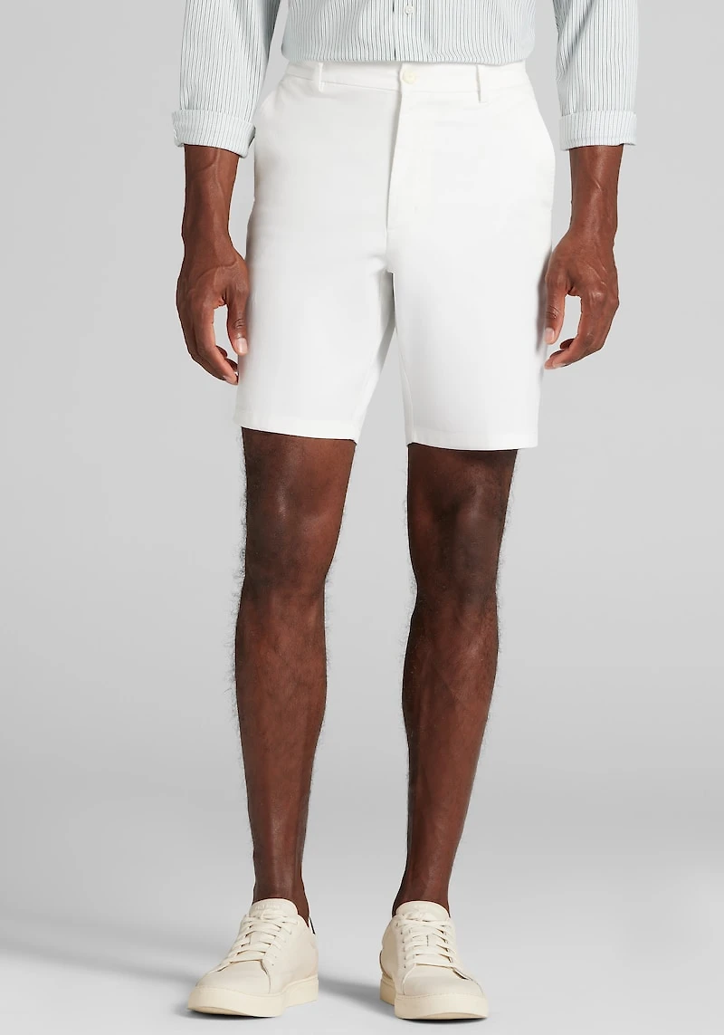 Men's Jos. A. Bank Tailored Fit Comfort Stretch Shorts at Jos. A. Bank, Cream/White
