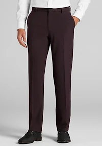 Men's Jos. A. Bank Comfort Stretch Tweed Dress Pants - Tailored Fit at Jos. A. Bank, Burgundy