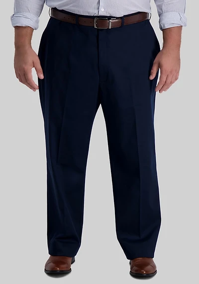 Men's Big & Tall Haggar Classic Fit No Iron Pants at Jos. A. Bank, Blue/Dark Navy