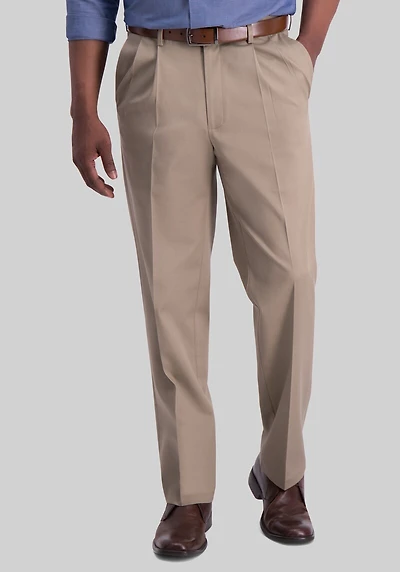 Men's Haggar Classic Fit Pleated No Iron Pants at Jos. A. Bank, Tan