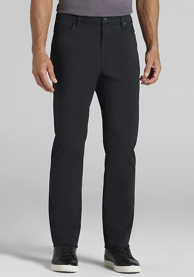 Men's Jos. A. Bank Tailored Fit Comfort Stretch 5-Pocket Pants at Jos. A. Bank, Jet Black