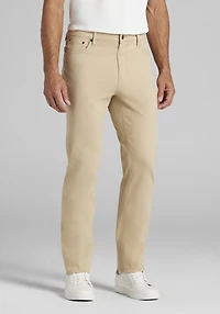Men's Jos. A. Bank Tailored Fit Comfort Stretch 5-Pocket Pants at Jos. A. Bank, Cornstalk/Tan