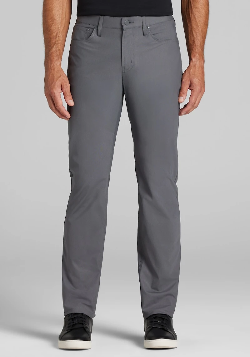 Men's Traveler COOLMOTION Tailored Fit Performance 5-Pocket Pants at Jos. A. Bank, Grey/Iron Gate