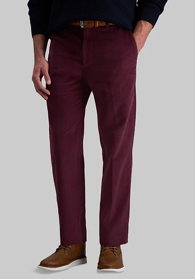 Men's Haggar Classic Fit Corduroy Pants at Jos. A. Bank, Burgundy