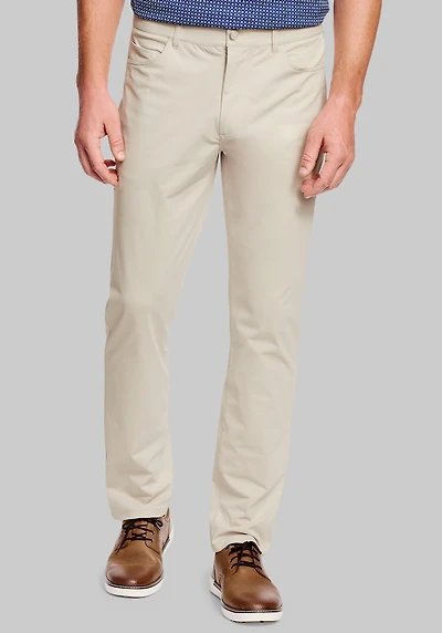 Men's Johnston & Murphy Tailored Fit XC4 Performance Five Pocket Pants at Jos. A. Bank, Cream/Stone/White,