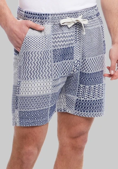 Men's Weatherproof Vintage Traditional Fit Drawstring Jacquard Knit Shorts at Jos. A. Bank, Blue/Navy