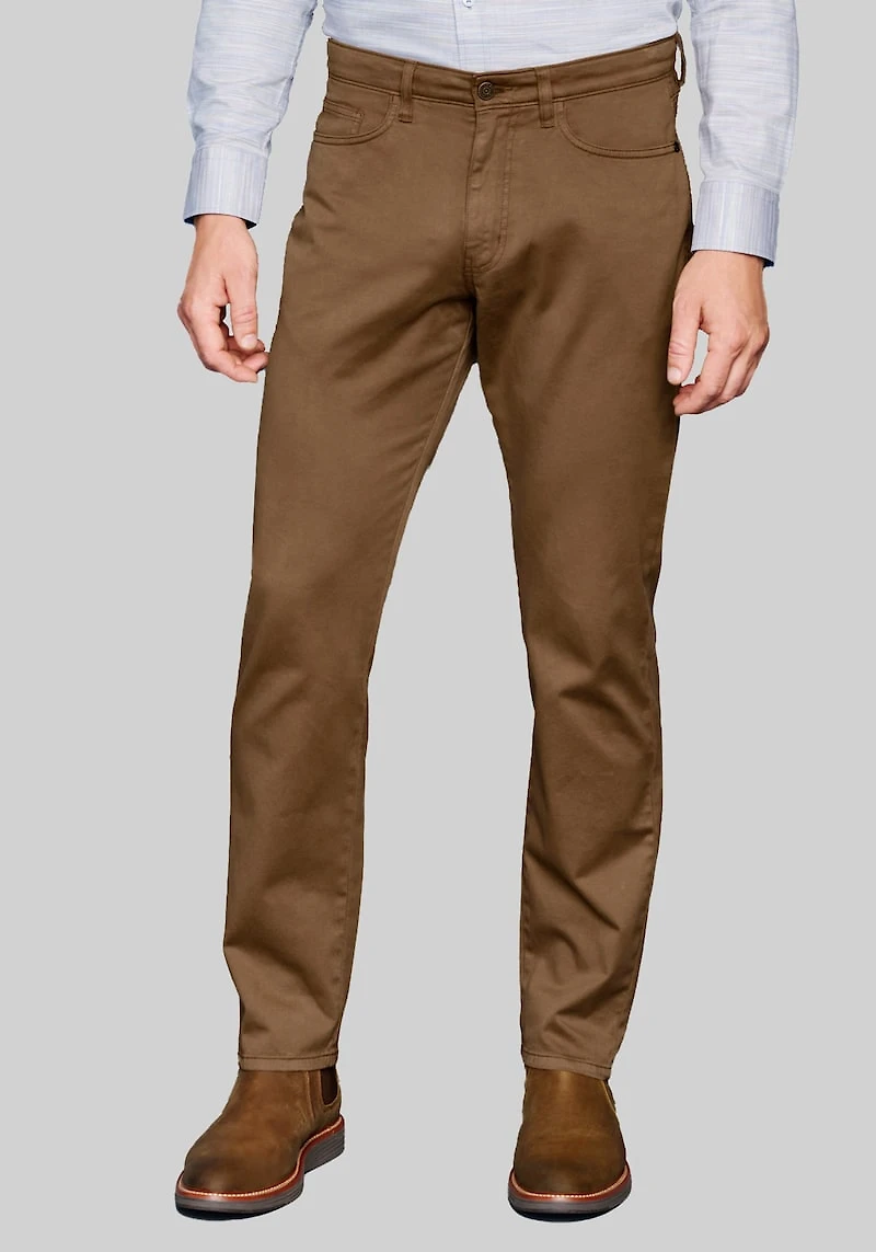 Men's Johnston & Murphy Tailored Fit Five Pocket Pants at Jos. A. Bank, Camel/Tan