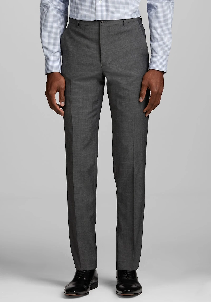 Men's Traveler COOLMOTION Wool Dress Pant - Slim Fit at Jos. A. Bank, Charcoal/Grey