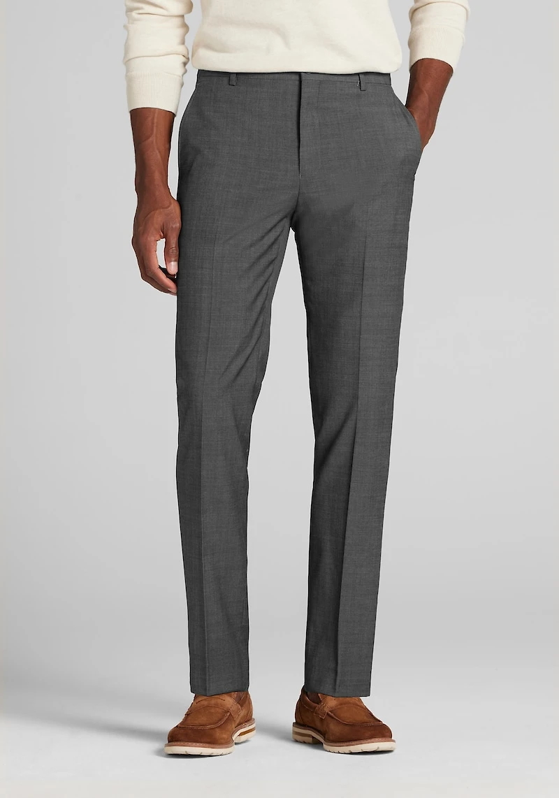 Men's Traveler® Collection COOLMOTION Slim Fit Wool Blend Dress Pants at Jos. A. Bank, Charcoal/Grey