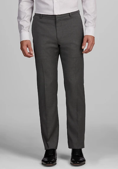 Men's Comfort Stretch Dress Pants - Tailored Fit at Jos. A. Bank, Grey