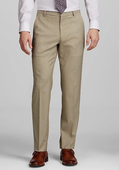 Men's Comfort Stretch Dress Pants - Tailored Fit at Jos. A. Bank, Tan