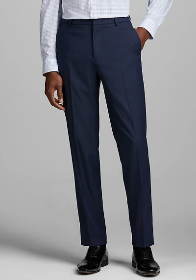 Men's Comfort Stretch Dress Pants - Tailored Fit at Jos. A. Bank, Blue/Navy