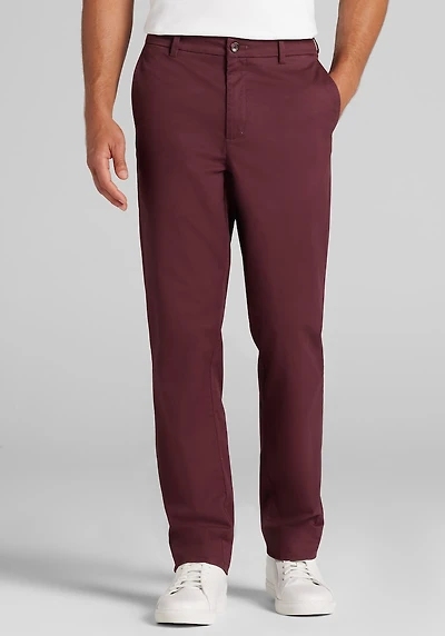 Men's Jos. A. Bank Comfort Stretch Casual Chinos - Tailored Fit at Jos. A. Bank, Burgundy