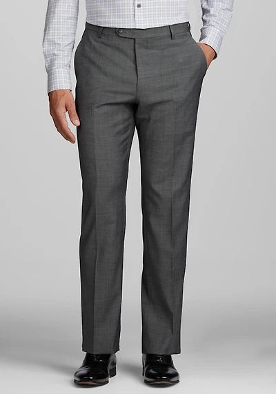 Men's Traveler COOLMOTION Wool Dress Pant - Tailored Fit at Jos. A. Bank, Charcoal/Grey