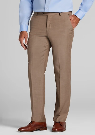 Men's Traveler® Collection COOLMOTION Tailored Fit Wool Blend Dress Pants at Jos. A. Bank, Tan