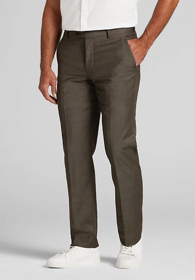 Men's Traveler® Collection COOLMOTION Tailored Fit Wool Blend Dress Pants at Jos. A. Bank, Green/Olive