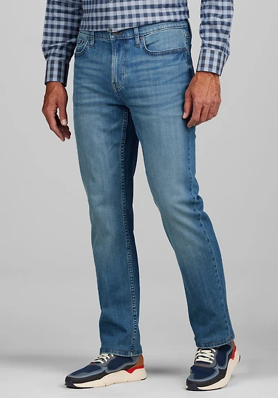 Men's Jos. A. Bank Straight Leg Jeans at Jos. A. Bank, Blue/Medium Wash