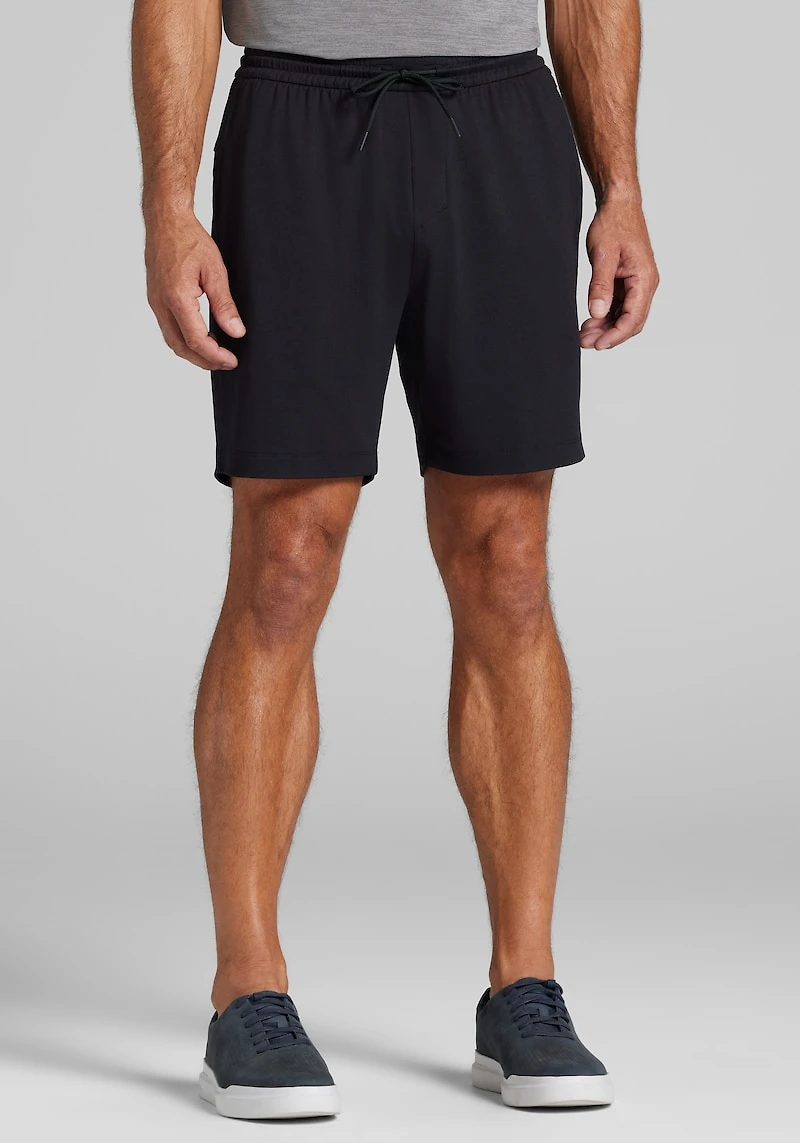 Men's Traveler COOLMOTION Tailored Fit Jogger Shorts at Jos. A. Bank, Jet Black