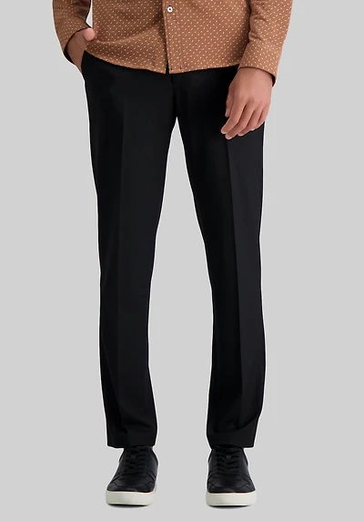 Men's Haggar Slim Fit 4-Way Stretch Flat Front Dress Pants at Jos. A. Bank, Black
