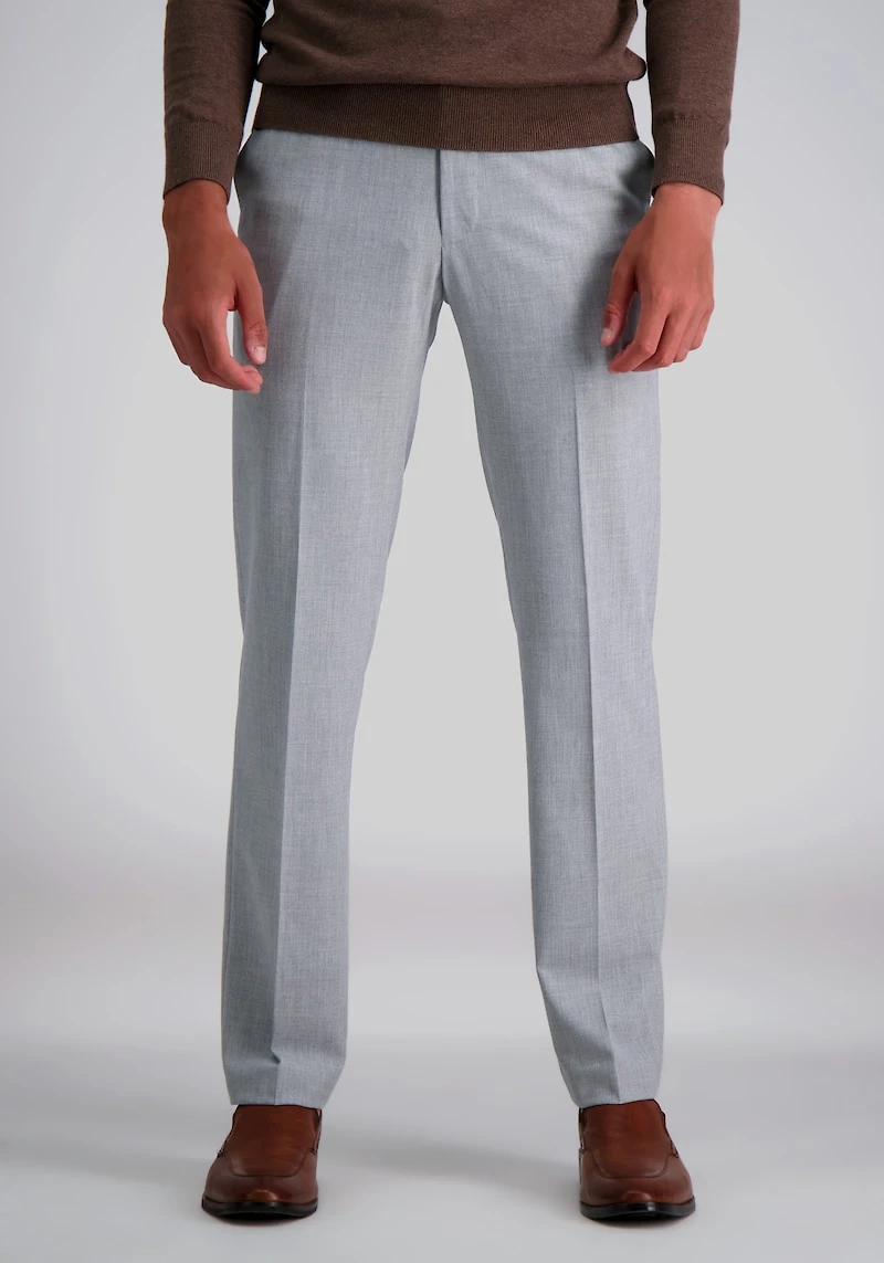 Men's Haggar Slim Fit 4-Way Stretch Flat Front Dress Pants at Jos. A. Bank, Light Grey