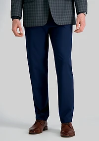 Men's Haggar Slim Fit 4-Way Stretch Flat Front Dress Pants at Jos. A. Bank, Blue