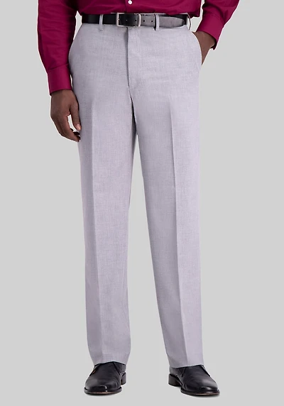 Men's J.M. Haggar Classic Fit 4-Way Stretch Dress Pants at Jos. A. Bank, Light Grey