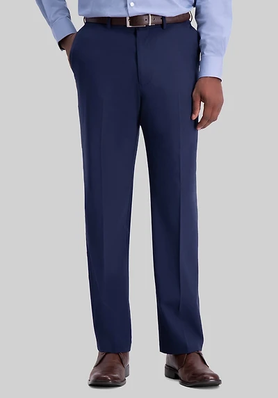 Men's J.M. Haggar Classic Fit 4-Way Stretch Dress Pants at Jos. A. Bank, Blue
