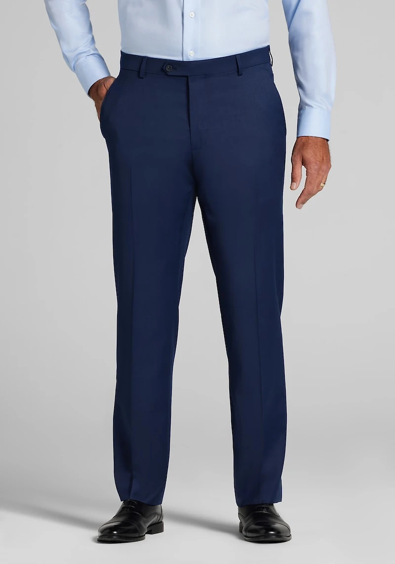 Men's Traveler® Collection COOLMOTION Tailored Fit Wool Blend Dress Pants at Jos. A. Bank, Blue/Dark Navy