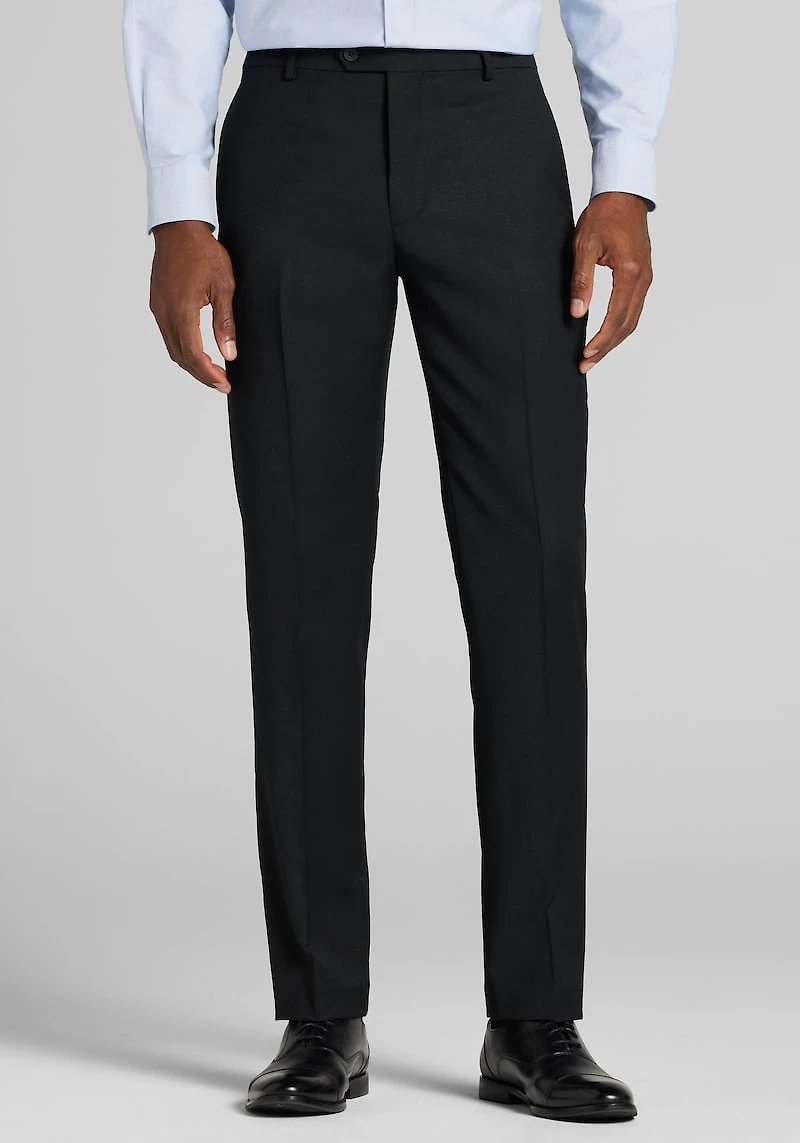 Men's Traveler® Collection COOLMOTION Slim Fit Wool Blend Dress Pants at Jos. A. Bank, Black