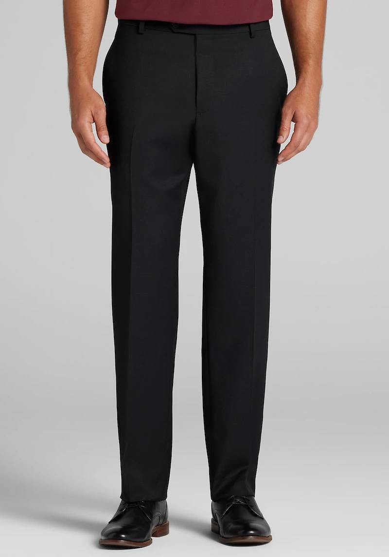 Men's Traveler® COOLMOTION Tailored Fit Dress Pants at Jos. A. Bank, Black