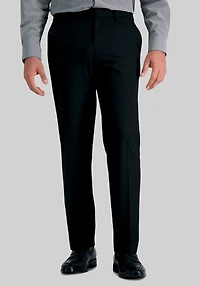 Men's J.M. Haggar Tailored Fit 4-Way Stretch Flat Front Dress Pants at Jos. A. Bank, Black