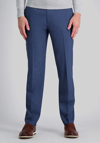 Men's J.M. Haggar Tailored Fit Flat Front Sharkskin Dress Pants at Jos. A. Bank, Blue