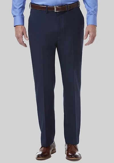 Men's Haggar Premium Comfort Classic Fit Flat Front Dress Pant at Jos. A. Bank, Blue