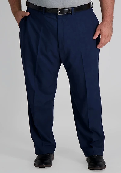 Men's Big & Tall Haggar Big & Tall Premium Comfort Classic Fit Flat Front Dress Pant at Jos. A. Bank, Blue