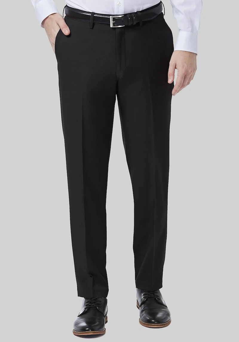 Men's Haggar Premium Comfort Slim Fit Flat Front Dress Pants at Jos. A. Bank, Black